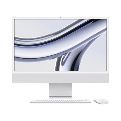 Računalo AiO APPLE iMac mqrk3cr/a / 24" 4,5K Retina, 10-Core M3, 8GB, 512GB SSD, 10-Core Apple GPU, WiFi, tipkovnica, miš, macOS, srebrno