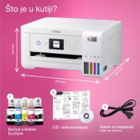 Multifunkcijski printer EPSON EcoTank L4266, printer/scanner/copy, 5760dpi, WiFi, USB, bijeli