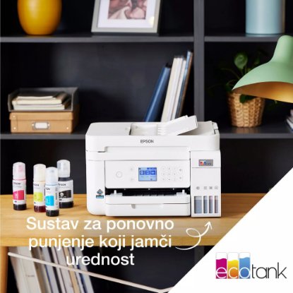 Multifunkcijski printer EPSON EcoTank L6276, printer/scanner/copy, 4800 x 1200, USB, LAN, WiFi, bijeli