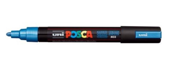 Marker UNI POSCA pc-5m, metallic plavi