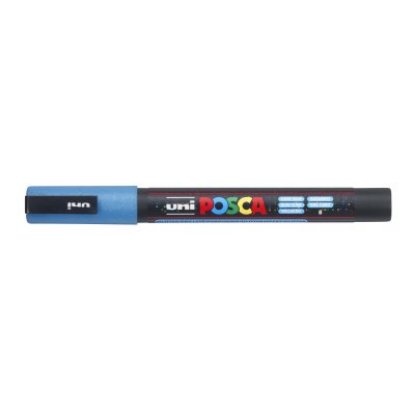 Marker UNI POSCA pc-3m,l glitter svijetlo plavi