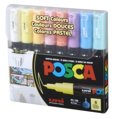 Marker UNI POSCA  pc-1m, pastelne boje 8/1