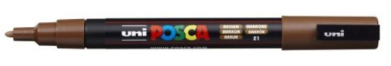 Marker UNI POSCA pc-3m, smeđi
