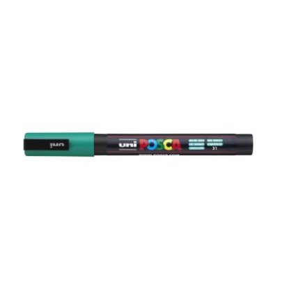 Marker UNI POSCA pc-3m, smaragdno zeleni (emerald)