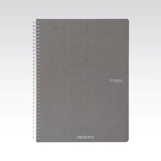 Bilježnica FABRIANO ECOQUA original A4 90g 70L, spiralna crte antracite