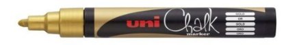 Marker UNI pwe-5m, chalk_kreda, zlatni