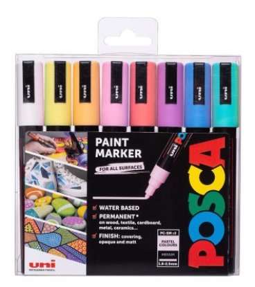Marker UNI POSCA  pc-5m, pastelne boje 8/1