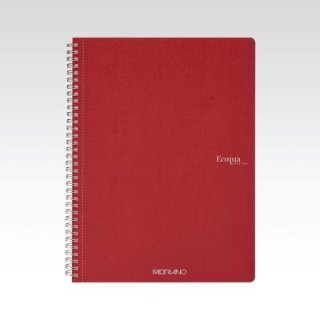 Bilježnica FABRIANO ECOQUA original A4 90g 70L, spiralna crte cherry