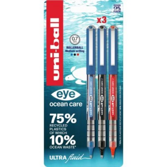 Pak Roler UNI UNI ub-157ROP (0.7) eye crni, plavi, crveni Ocean Care reciklirani Eco 3/1