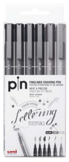 Marker UNI pin-200 Lettering bold/brush 0.3/0.7/1.2/br t.sivi/br sivi/br.crni