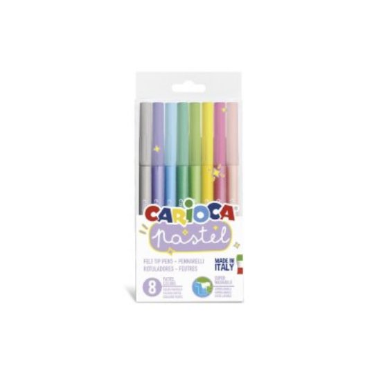 Flomasteri CARIOCA pastelni PVC 8/1