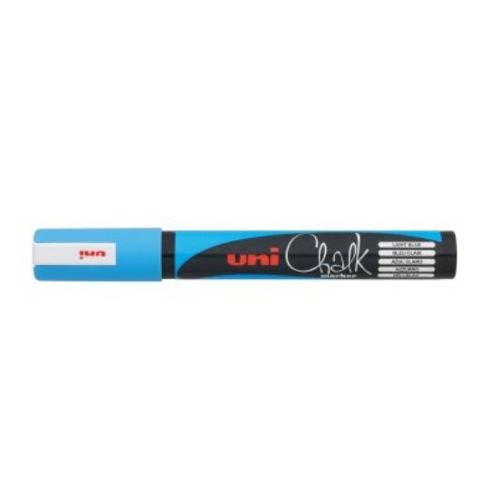 Marker UNI pwe-5m, chalk_kreda, svijetlo plavi
