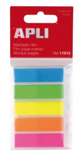 Blok APLI zastavice fluorescentne 12x45mm 25/5 25L