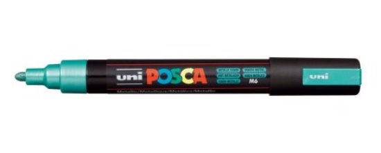 Marker UNI POSCA pc-5m, metallic zeleni
