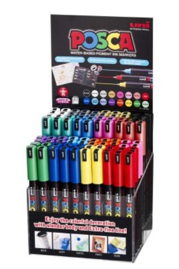 Marker UNI POSCA pc-1m,r displej (80 kom u displeju)