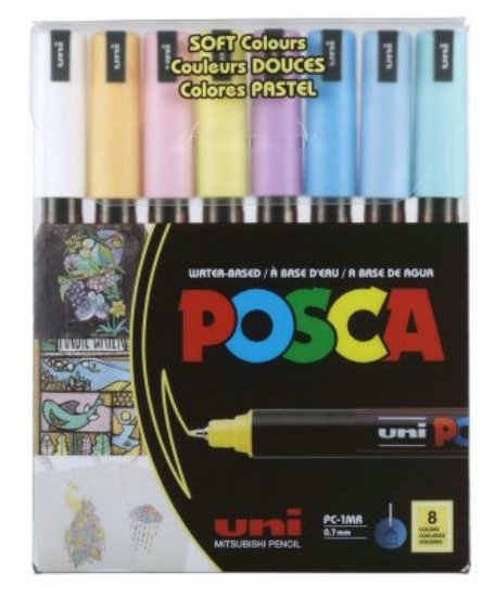 Marker UNI POSCA  pc-1m,r pastelne boje 8/1