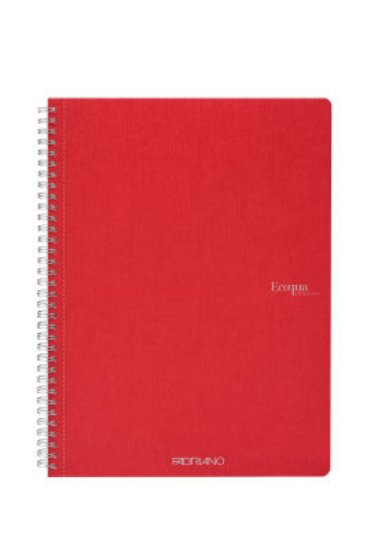 Bilježnica FABRIANO ECOQUA original A4 90g 70L, spiralna kocke lampone
