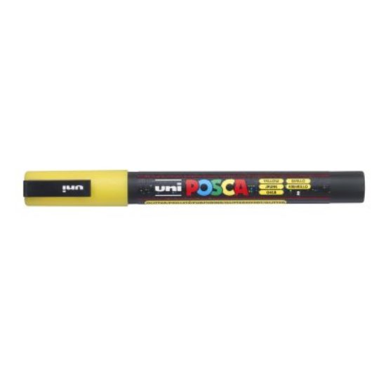 Marker UNI POSCA pc-3m,l glitter žuti