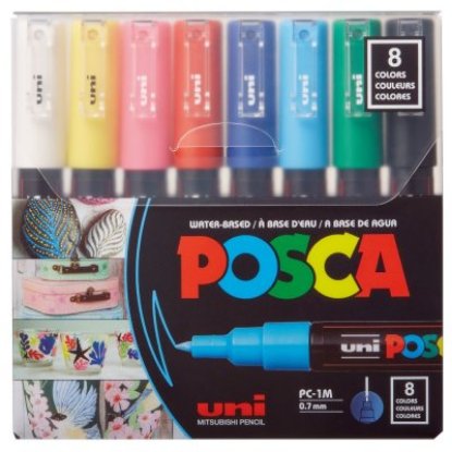 Marker UNI POSCA  pc-1m, osnovne boje 8/1