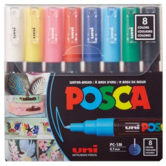 Marker UNI POSCA  pc-1m, osnovne boje 8/1