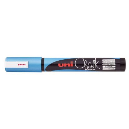 Marker UNI pwe-5m, chalk_kreda, metallic plavi