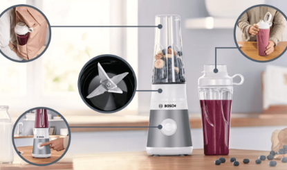 Blender BOSCH MMB2111T VitaPower Series 2, 450 W, 0,8 l, srebrni