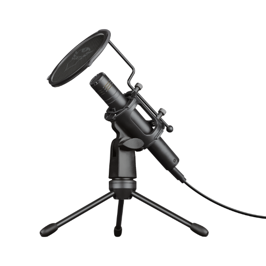 Mikrofon TRUST GXT 241 Velica, streaming, stolni, crni