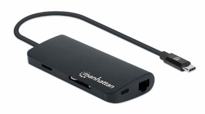 Docking station MANHATTAN, USB-C na HDMI, RJ45, USB-C i 3x USB 3.0, za laptop
