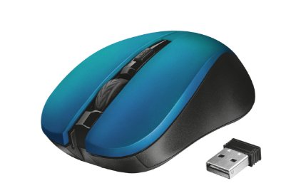 Miš TRUST Mydo, optički, silent, 1800dpi, USB, plavi