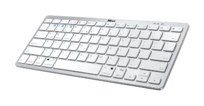 Tipkovnica TRUST Nado, US layout, bežična, bijela