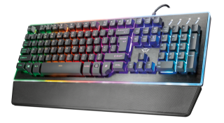 Tipkovnica TRUST GXT 860 Thura, Gaming, polu-mehanička, USB, US layout, crna
