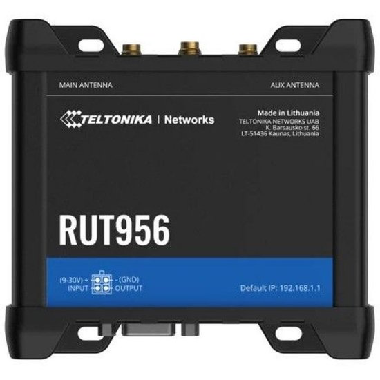 Mobilni router TELTTONIKA RUT956, WiFi, 3G/4G LTE SIM, LAN, crni