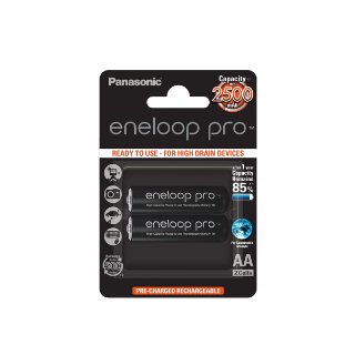 Baterija PANASONIC Eneloop Pro BK3HCDE2BE, tip AA, punjive, 2500 mAh, 2kom