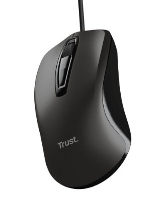 Miš TRUST Basics Wired, optički, 1200dpi, crni
