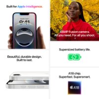 Smartphone APPLE iPhone 16e, 6,1", 8GB, 128GB, iOS, bijeli