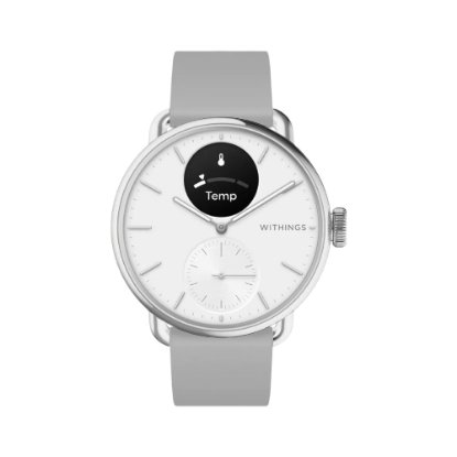 Pametni sat WITHINGS Scanwatch 2 38mm, hibridni, pametne obavijesti, EKG, bijeli