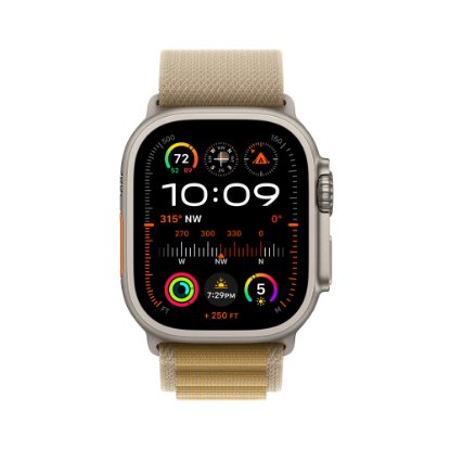 Pametni sat APPLE Watch Ultra2 v2 Cellular, 49mm Natural Titanium Case with Tan Alpine Loop - Large