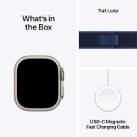 Pametni sat APPLE Watch Ultra2 v2 Cellular, 49mm Natural Titanium Case with Blue Trail Loop - S/M