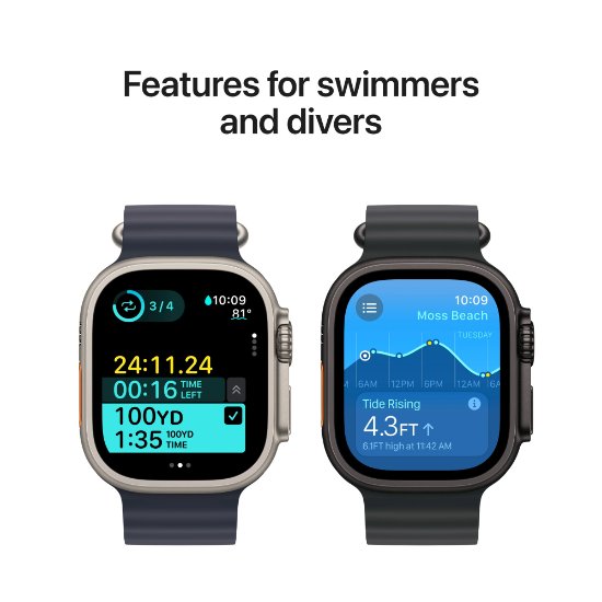 Pametni sat APPLE Watch Ultra2 v2 Cellular, 49mm Natural Titanium Case with Blue Trail Loop - M/L