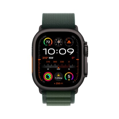 Pametni sat APPLE Watch Ultra2 v2 Cellular, 49mm Black Titanium Case with Dark Green Alpine Loop - Large