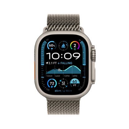 Pametni sat APPLE Watch Ultra2 v2 Cellular, 49mm Natural Titanium Case with Natural Titanium Milanese Loop - M