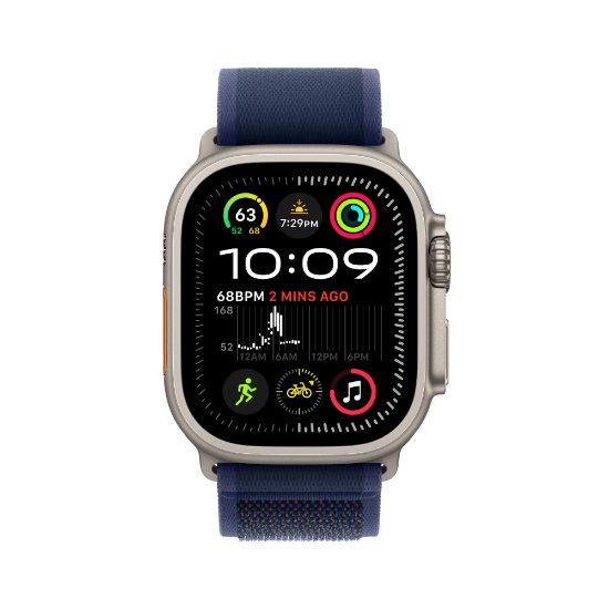 Pametni sat APPLE Watch Ultra2 v2 Cellular, 49mm Natural Titanium Case with Blue Trail Loop - S/M