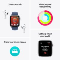 Pametni sat APPLE Watch SE2 V3 GPS, 44mm Silver Alu Case with Blue Cloud Sport Loop