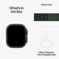 Pametni sat APPLE Watch Ultra2 v2 Cellular, 49mm Black Titanium Case with Dark Green Alpine Loop - Large