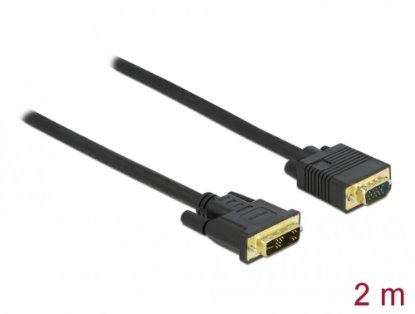 Kabel DELOCK, DVI 12+5 (M) na VGA (M), 2m