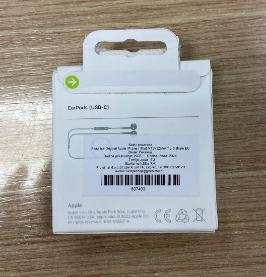 RABLJENI - Slušalice APPLE Earpods, in-ear, USB-C, bijele