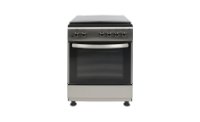 Kombinirani štednjak VIVAX HOME FC-31602 BLX, 3+1, inox sprijeda, crna ploča, električno paljenje, stakleni poklopac, 65L, A