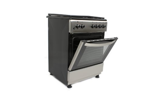 Kombinirani štednjak VIVAX HOME FC-31602 BLX, 3+1, inox sprijeda, crna ploča, električno paljenje, stakleni poklopac, 65L, A