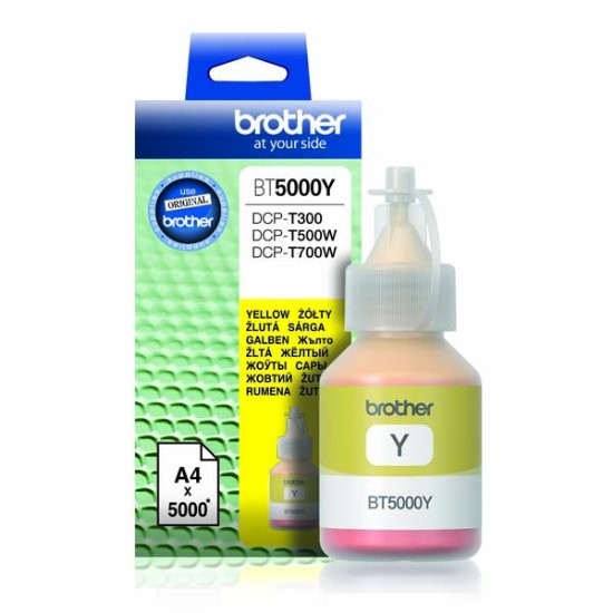 Tinta za BROTHER, BT5000Y, za T300/T500W/T700W, žuta