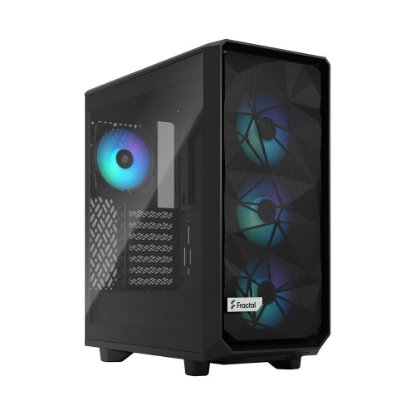 Kućište FRACTAL DESIGN Meshify 2 Compact Lite RGB TG Light, ATX, crno, bez napajanja